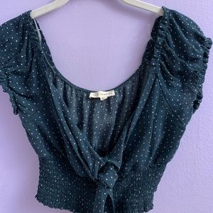 Flowy tie front top